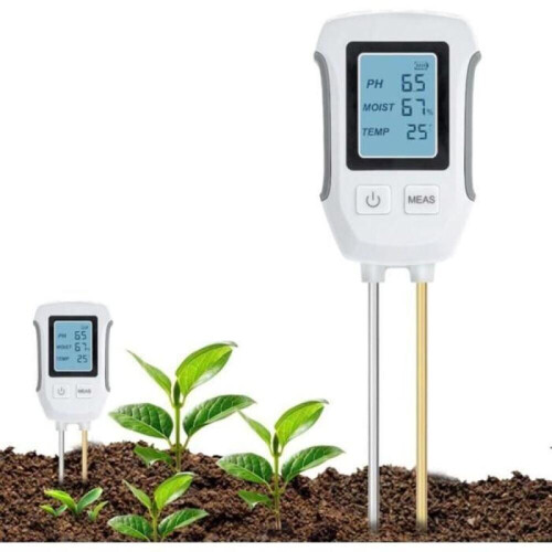 Testeur de Sol 3 en 1 - KZQ - pH, Température, Humidité - Écran LCD Rétroéclairé - Conception Durable