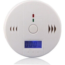 Kolmonoxiddetektor - FANCY HOME - LCD CO - Trådlös strömförsörjning - 50 ppm känslighet - Vit