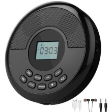 CD-spiller, Bluetooth, USB, multifunksjon, bærbar, svart