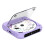 Bluetooth CD-spiller - BYTELIKE - Mini bærbar - Lilla - Bluetooth 5.3 - 2000 mAh batteri - 2W høyttaler 1