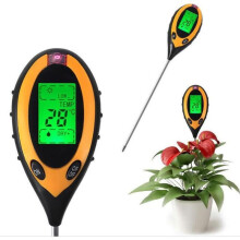 Hygromètre pour plantes 4 en 1 - Humidimètre numérique avec PH/température/humidité/lumière - Testeur d'humidité du sol
