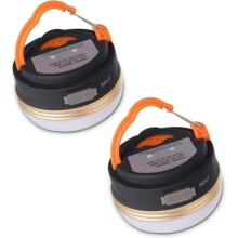 Oppladbar vanntett campinglykt med magnetisk base og 3 lysmoduser, 2-pakning, ideell for fotturer og fisking