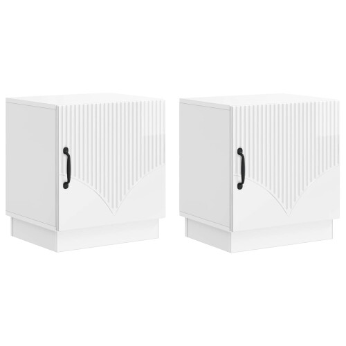 VidaXL vidaXL Bedside Table 2 pcs High Gloss White 43 x 34.5 x 47 cm
