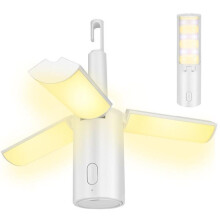 Oppladbar LED-campinglampe, bærbar sammenleggbar campinglykt, 4000 mAh oppladbar campinglampe, 5 moduser