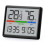 eleBite digitalt termometer og hygrometer, LCD-skærm, kalenderur, 12/24-timers format, magnetisk indvendigt design, sort 1