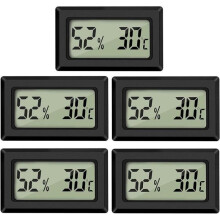 Cyfrowy termometr i higrometr - Mini - LCD - Temperatura - Wilgotność - 5 szt.