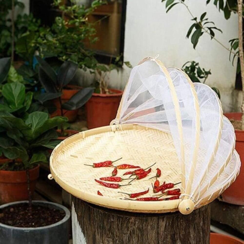Θόλος φαγητού 42cm, πτυσσόμενος θόλος φαγητού με γάζα, χειροποίητος υφ 2