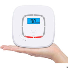 Batteridriven kolmonoxiddetektor certifierad enligt NF EN 50291 med digital display
