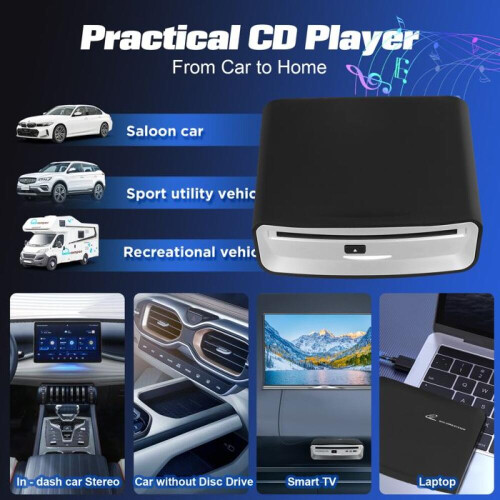 Bluetooth CD/DVD Car Player, Original USB Box, Universal Car/TV Navigation Device 2