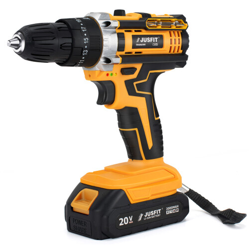 (2 Battery) Electric Cordless Drill Combi Driver 25+3 Torgue Options