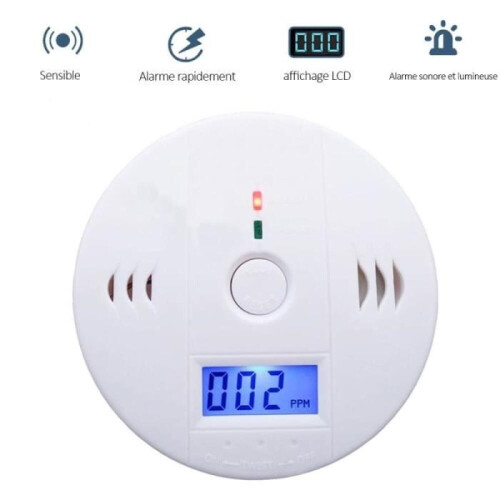Koolmonoxidemelder - YYV - CO2-alarm met lcd-display - Draadloos - 85 dB - Binnen 2