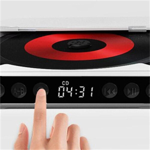 Lett HiFi bærbar Bluetooth CD-spiller med høyttaler, repeat, MP3, AUX, USB 2
