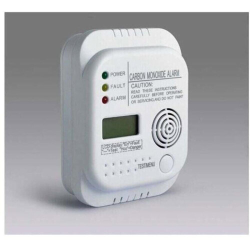 Koolmonoxidemelder op batterijen, gasmelder met display en temperatuurindicator 1