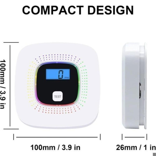 Kuliltedetektor - Digitalt display - Udskifteligt batteri 2
