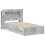 VidaXL vidaXL Bed Frame with Storage with Headboard Concrete Grey 75 x 190 cm 5