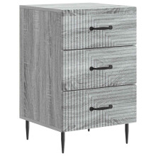 vidaXL Bedside Cabinet Grey Sonoma 43 x 41 x 66.5 cm Engineered Wood