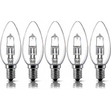 E14 28W Halogen Candle Light Bulbs Pack of 5, Dimmable 2700K Warm White Small Edison Screw