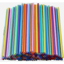 1000 Pcs Colorful Long Disposable Plastic Drinking Straws