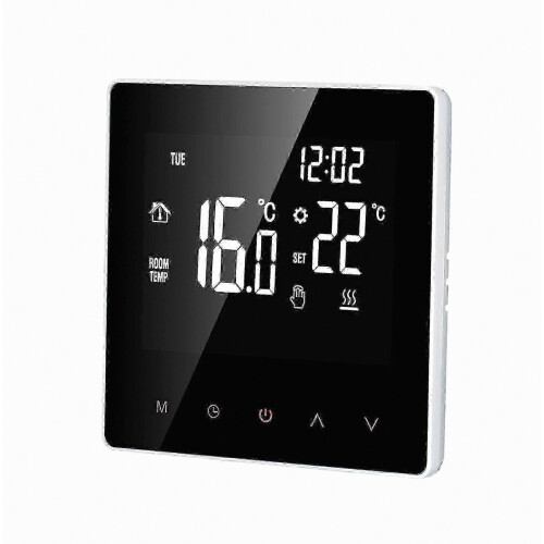 Wi-Fi Smart Thermostat, Tuya App Control, LCD Touch Screen, Week Programmable for Electric Floor Heating