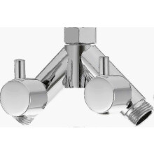 Válvula desviadora de latón de 1/2 pulgada con divisor en Y de 2 vías DSF014A para cabezal de ducha, cromada.