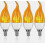 4 Pack 3W E14 LED Flame Effect Light Bulbs with 3 Lighting Modes Decorative Bulbs 1