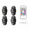 4PCS Wireless LED Strobe Lights 8 Colors USB Charging Waterproof with Remote Control 1