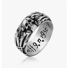 Gotische engel schedel ring van roestvrij staal, punk sieraden, unisex, maat 6-13