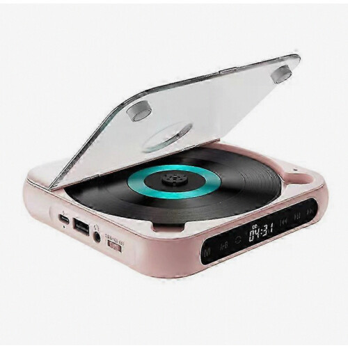 FM Radio Portable CD Player with Bluetooth Speaker, LED Display, Wall Mount