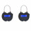 Time Lock Padlock 2 Pack LCD Display USB Rechargeable Temporary Timer Electronic Padlock 1