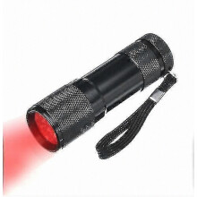 Deep red 670nm flashlight 9LED for vision enhancement and protection