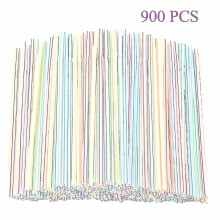 900pcs Plastic Disposable Straws for Parties Bar Beverage Shops Home Use