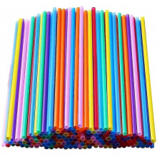 1000 Pcs Colorful Plastic Long Disposable Drinking Straws - XN