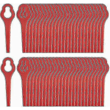 50 stuks Ferrex Aldi FAR 20-i 20V/40V kantenmaaier vervangingsmessen, kunststof, weken in water