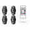 4PCS Wireless LED Strobe Lights with Remote Control, 8 Colors USB Charing Waterproof Emergency Warning Lights 1