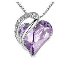 Love Heart Crystals Pendant Necklace For Womenchoker Necklace Valentine's Day Anniversary Gift