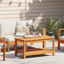 vidaXL Side Table Oil Natural 90 x 50 x 45 cm Solid Acacia Wood