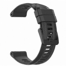 Strap Faire Silicone Dubh 22 Mm Garmin Forerunner 955/945/935/g Dubh 22 Mm