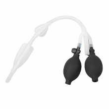 Silicone Enema Douche Bulb Dual Side Openings Elastic Inflatable Double Bulb Flushing System for Health Care-Good-Good