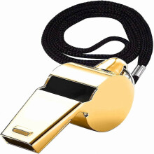 Silbatos, Silbato deportivo de metal con cordón, Silbatos deportivos de metal con cordón, Para deportes, Baloncesto