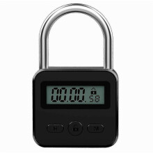 Kovový zámok s časovačom, LCD čas, maximálny čas 99 hodín, USB časovač, visiaci zámok - dobrý