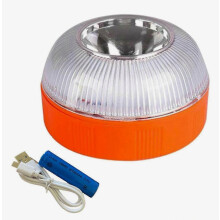 V16 Car Emergency Light USB Rechargable Emergency Beacon Light LED Road Flashing Warning Light for CEdition 527