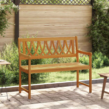 vidaXL Outdoor Bench Natural 110 x 55.5 x 90 cm Solid Acacia Wood
