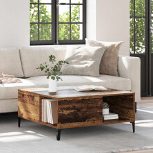 vidaXL Coffee Table Old Wood 80 x 80 x 36.5 cm Engineered Wood