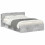 VidaXL vidaXL Bed Frame with Storage Concrete Grey 140 x 190 cm 5