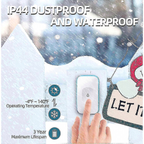 Wireless doorbell for deaf individuals with vibration Edition 0620 2