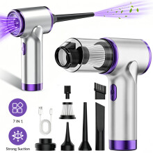 Handheld Vacuum Cleaner, 7-in-1 Car Vacuum Cleaner Cordless, Strong Suction, Brushless Motor
