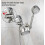 G1/2 3 Way Brass Shower Arm Diverter Valve, Bathroom Shower System Replacement Part 2