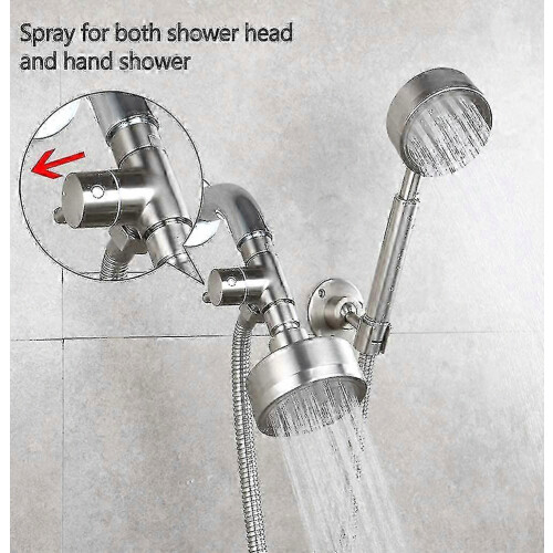 G1/2 3 Way Brass Shower Arm Diverter Valve, Bathroom Shower System Replacement Part 1