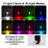 4PCS Wireless LED Strobe Lights 8 Colors USB Charging Waterproof with Remote Control 4