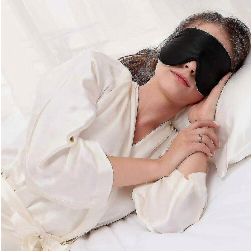 Μάσκα ύπνου συμβατή με την Alaska Bear Organic Mulberry Silk Black, ουδέτερη ως προς το φύλο 2
